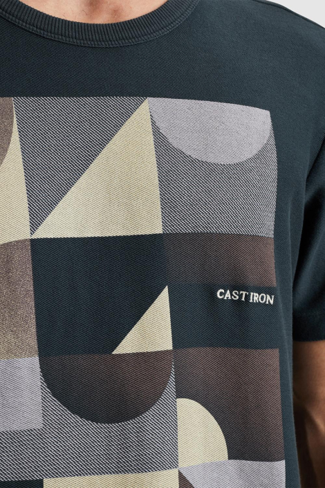 Cast Iron blauwe heren t-shirt
