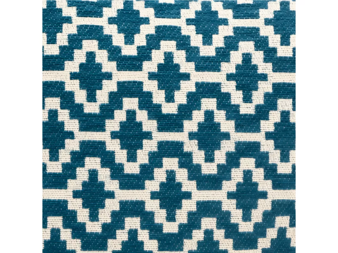Housse de Coussin chenille Ethnique Bleu 40 x 40 cm