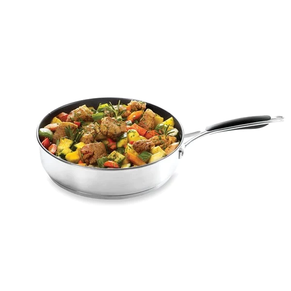 Set sauteuse anti-adhérente Excell’Inox 28 cm et couvercle Mathon