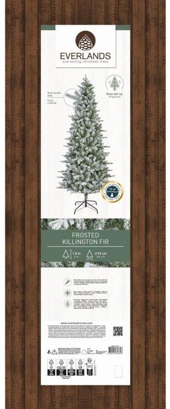 Everlands - Killington Fir - Kunstkerstboom - Besneeuwd Groen - 180 cm
