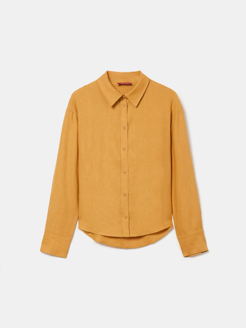 Camisa regular fit em linho