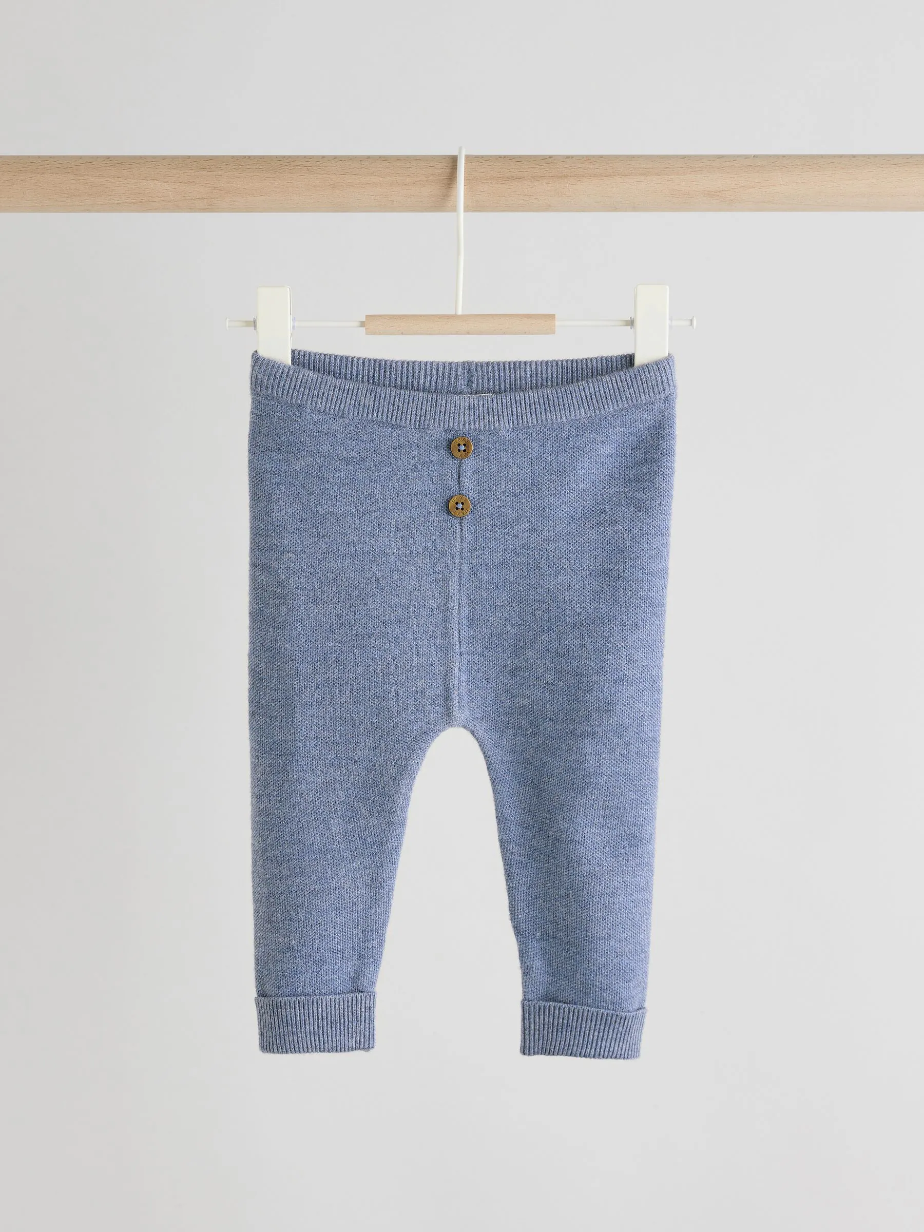 Blauw - Babyset met gebreide trui en legging (0mnd-2jr)