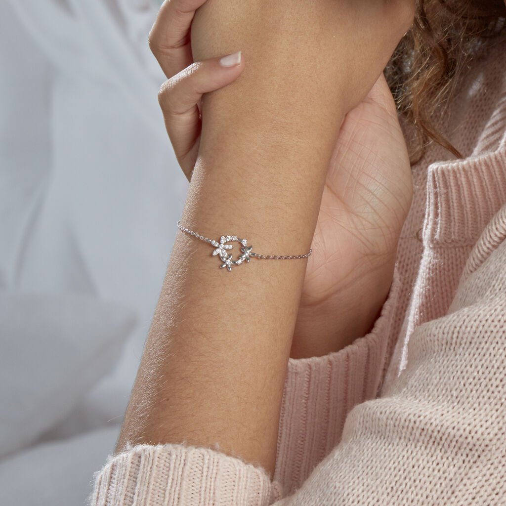 Bracelet Elinia Argent Blanc Oxyde De Zirconium