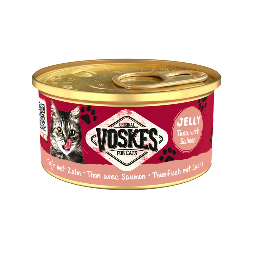 24x Voskes Kattenvoer Nat Tonijn met Zalm85 gr