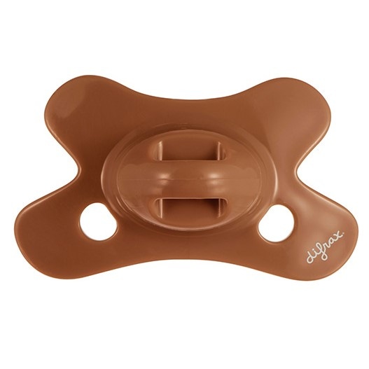 Difrax fopspeen Natural Pure 0-6 maanden bruin