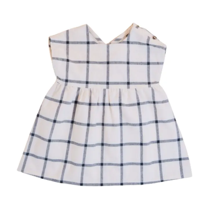 Loir Robe Elisabeth à Carreaux | Blanc