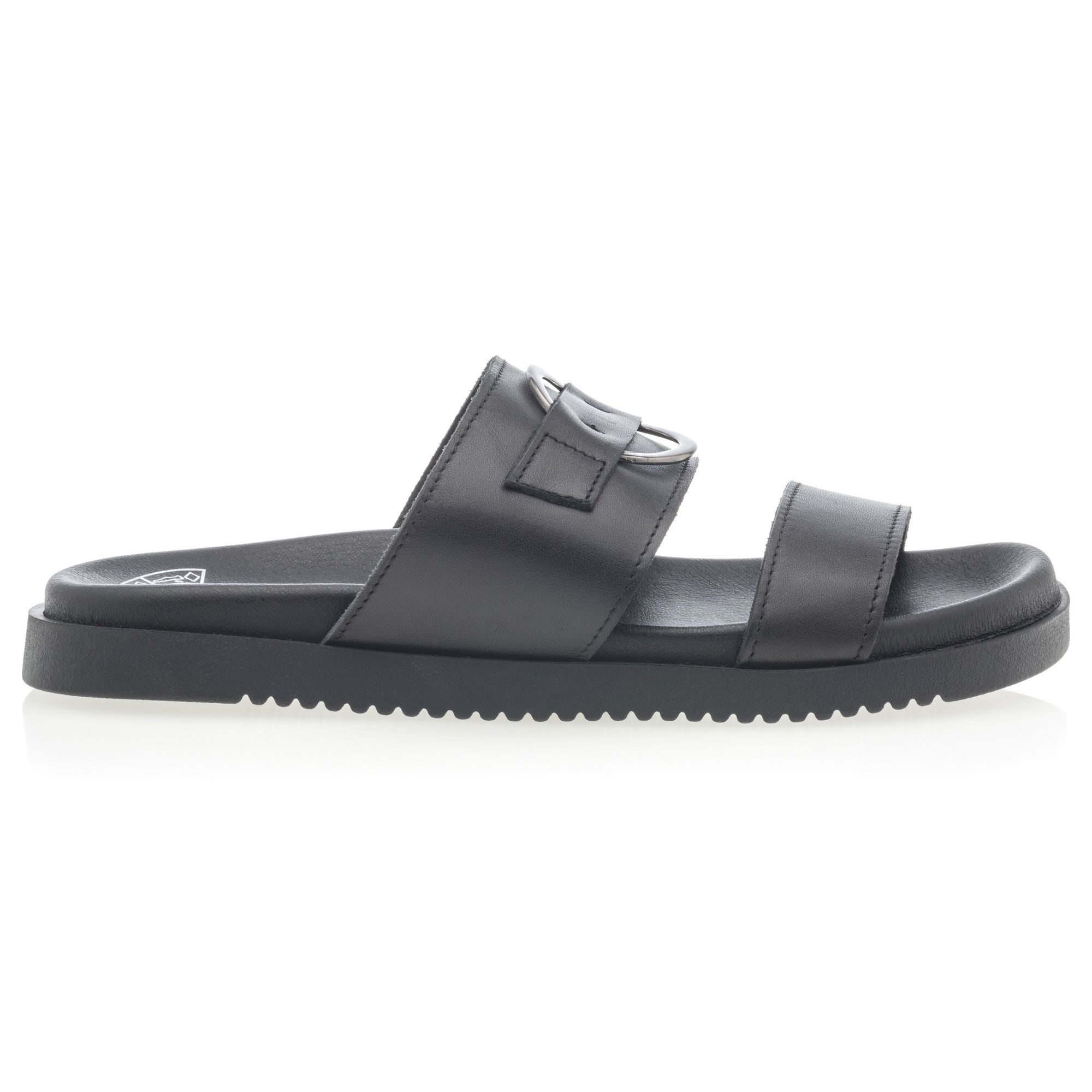 Mules Femme en cuir noir