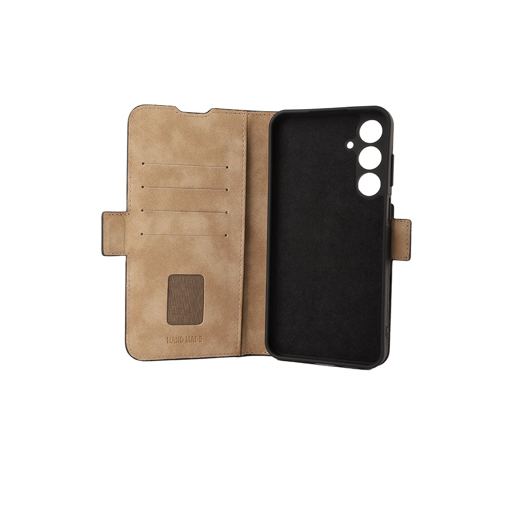 Samsung Galaxy S25 Echtleder Tasche Flip Cover Hand Made (FABIOS25-07) - Rain Forest