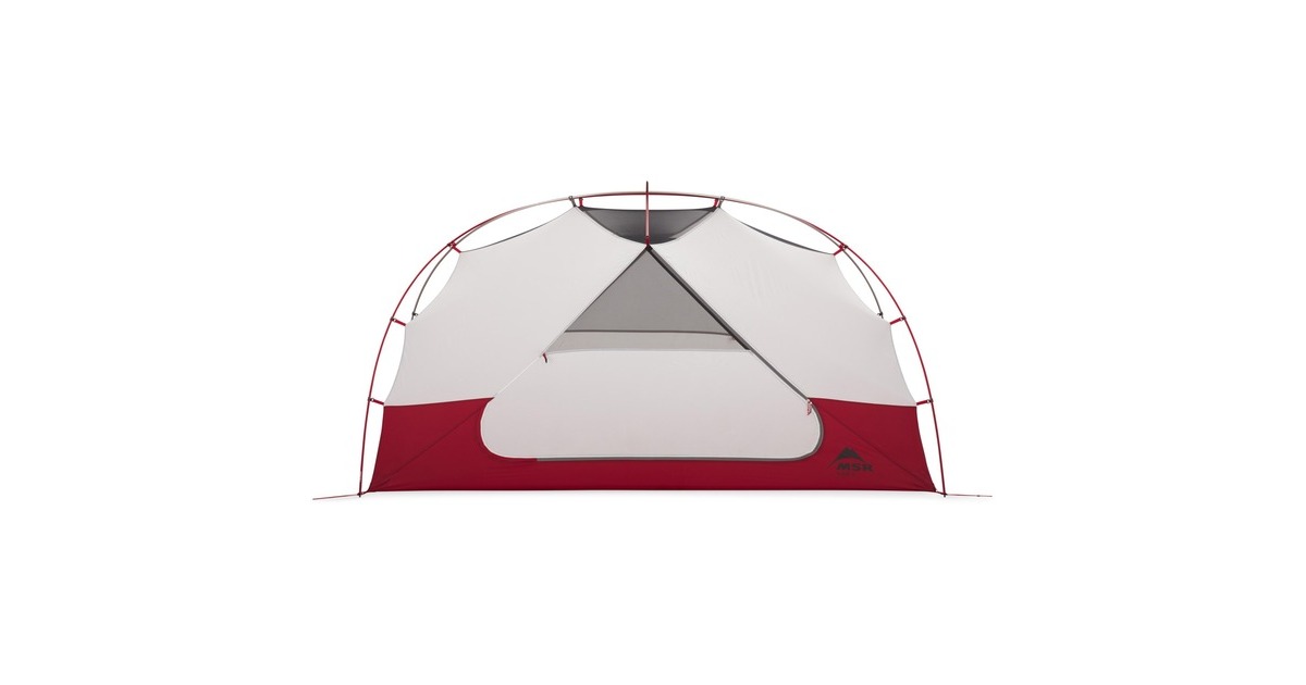 MSRElixir 3 tent  (Lichtgrijs/rood)