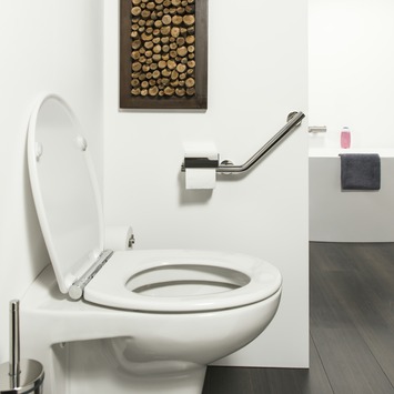 Tiger Boston Comfort en Safety toiletrolhouder met steun rechts chroom