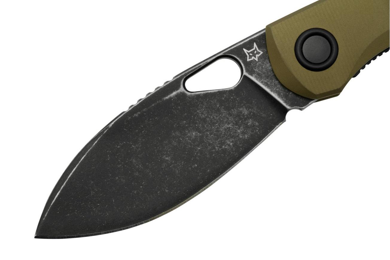 Fox Chilin FX-530-ALODPTFE Black Stonewashed N690, OD Green Aluminum zakmes, Jesper Voxnaes design