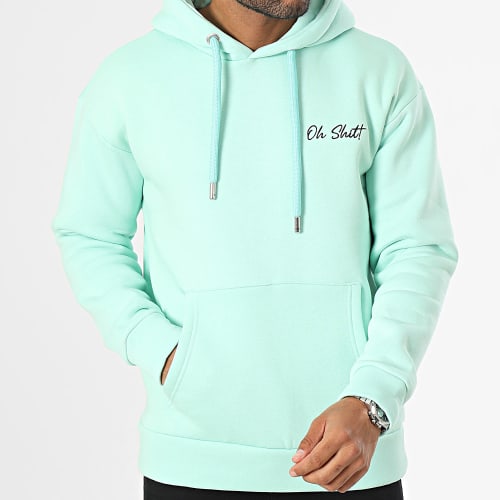 Sweat Capuche Bleu Turquoise