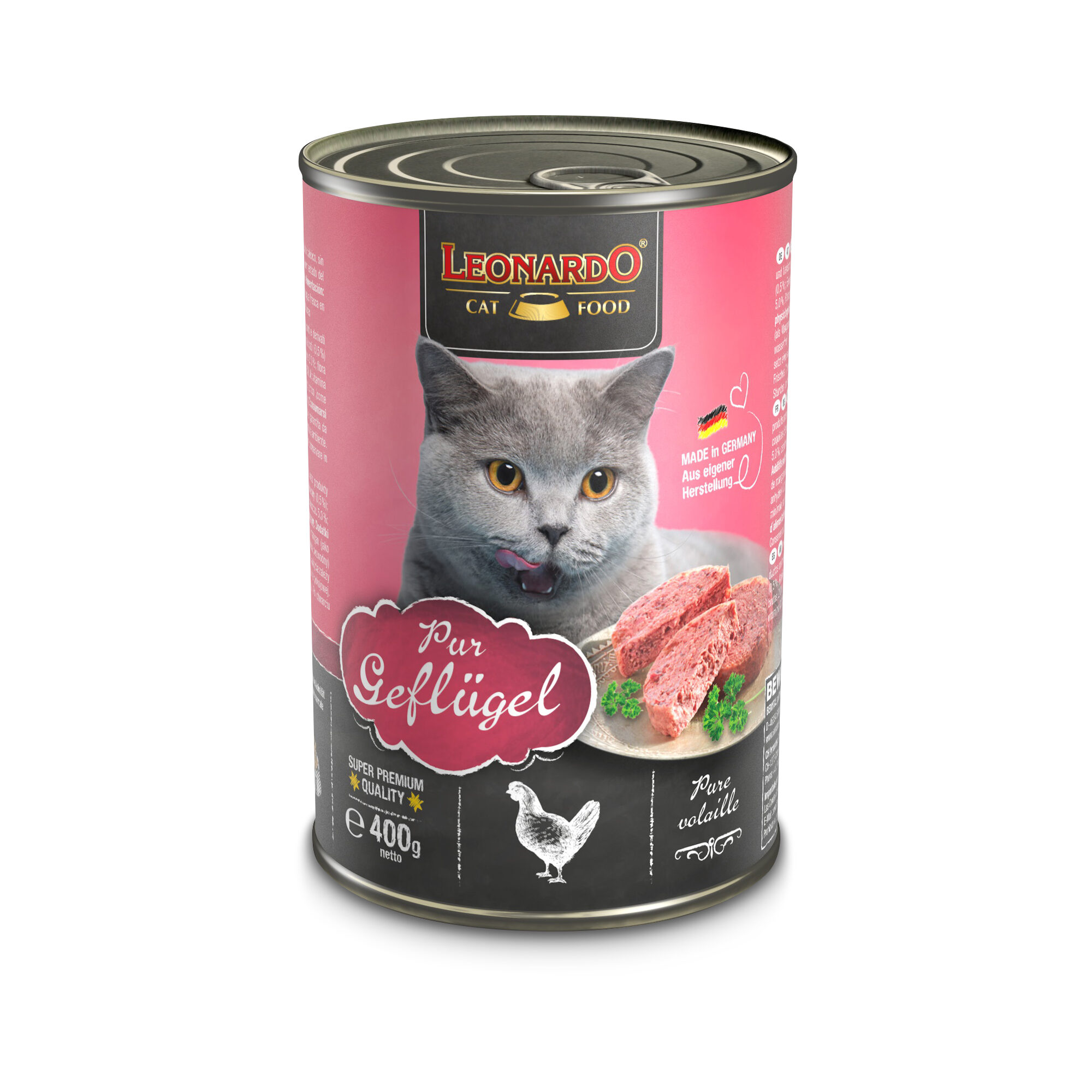 Leonardo Puur Pluimvee Natvoer voor katten