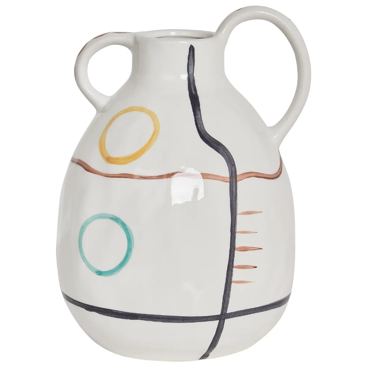 Beliani Vase DORY Blanc