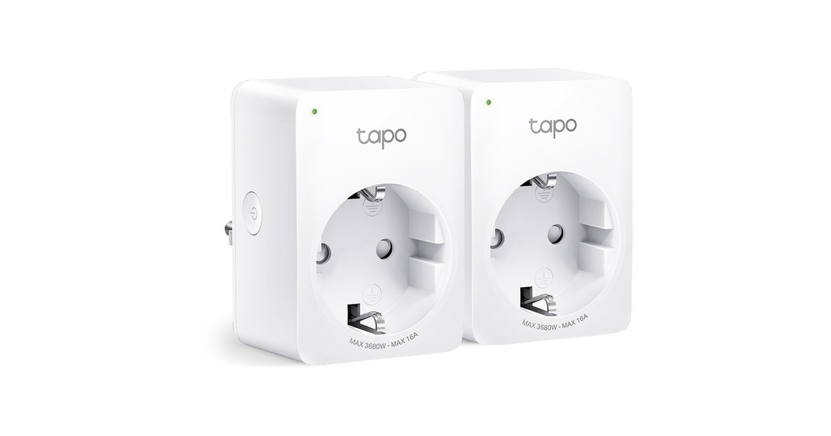 TP-LinkTapo P110 (2-pack) Mini smart wifi-stopcontact schakel stekkerdoos  (Wit, 2 stuks)