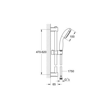 Grohe Doucheset Vitalio Start met Glijstang 1 Douchestand