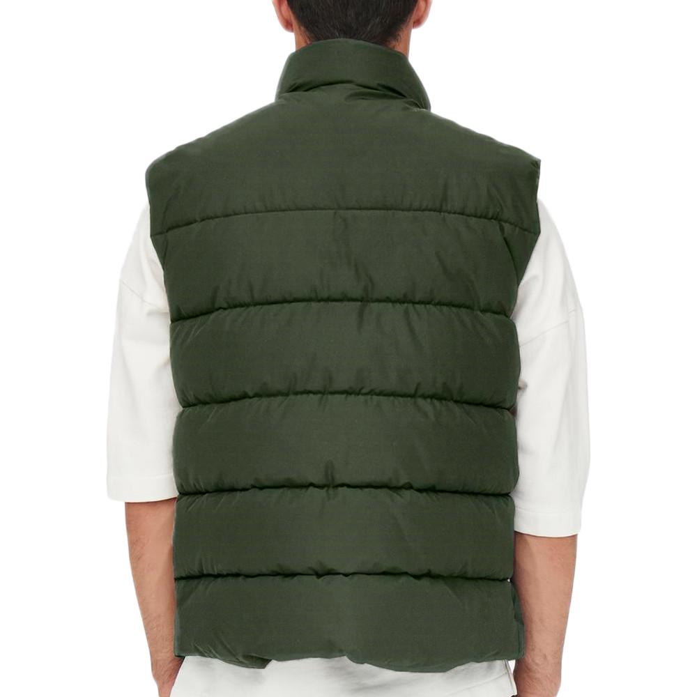 Only & Sons Doudoune sans manches Kaki Homme Only & Sons