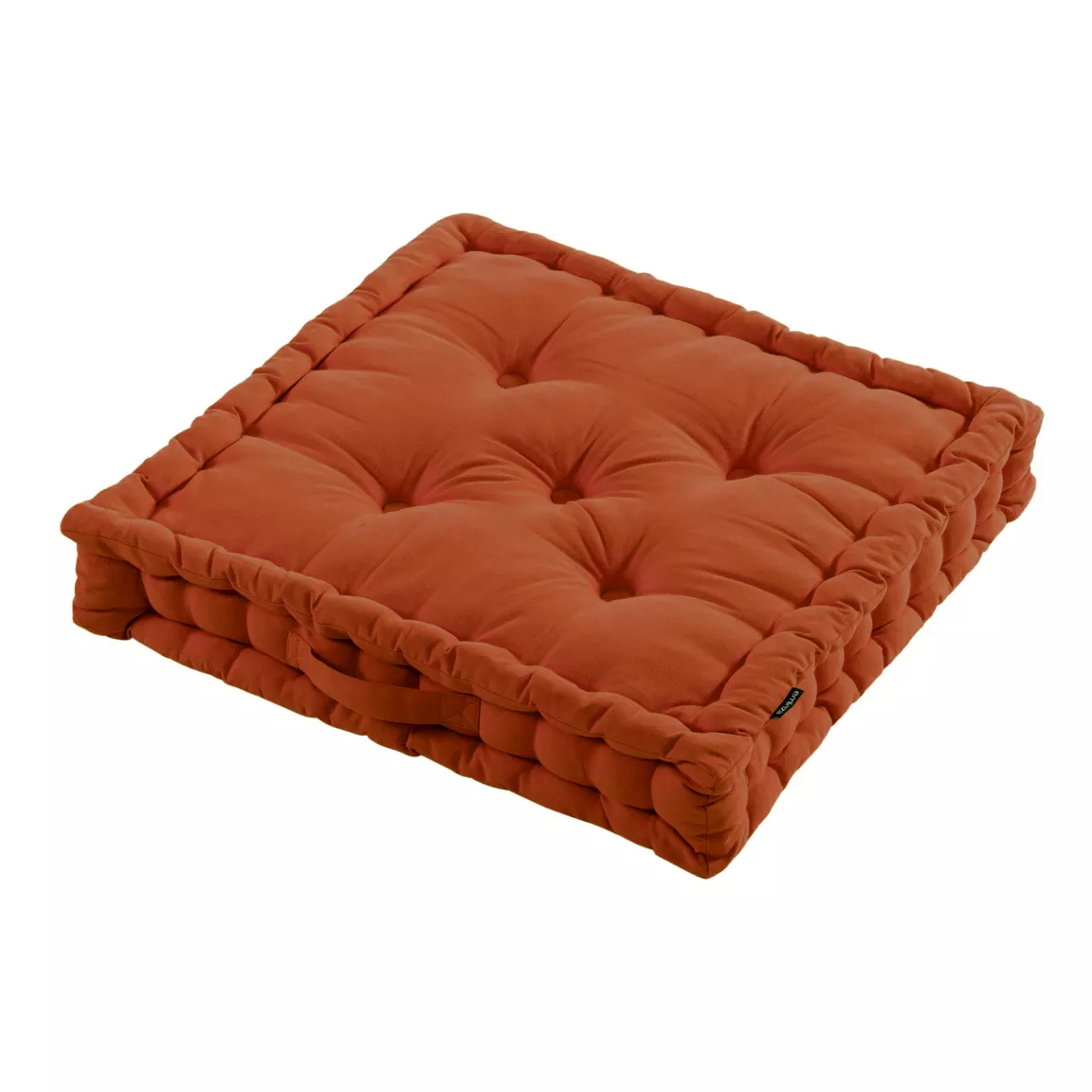 Coussin de sol coton (60 x 60 cm) Pixel Terracotta