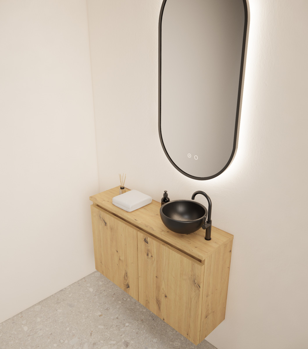 Gliss Design Echo toiletmeubel 80cm evoke eiken