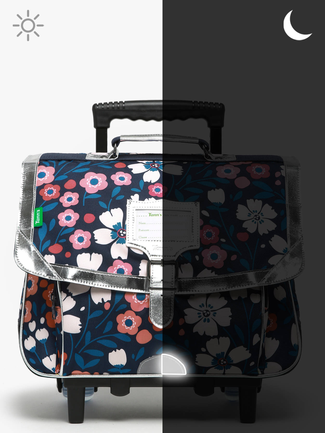 Cartable  roulettes 2 compartiments TANN'S
