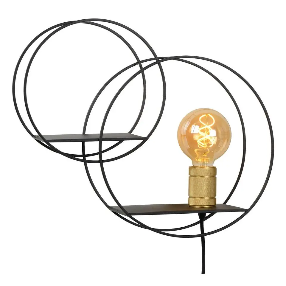 Lucide CIRCLE Wandlamp - Zwart