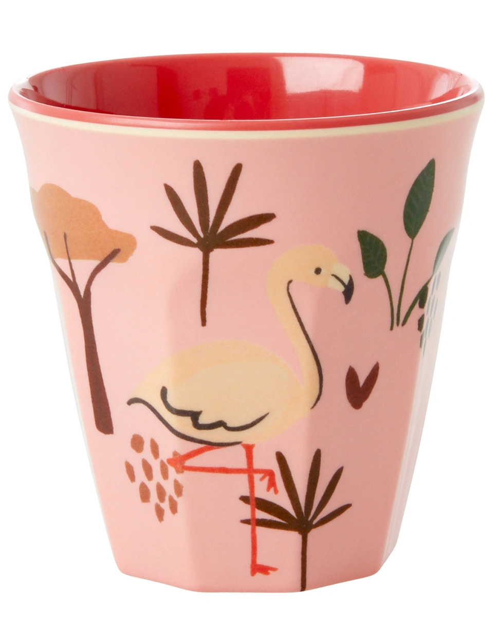 Melamin-Trinkbecher ANIMAL PRINT small in pink