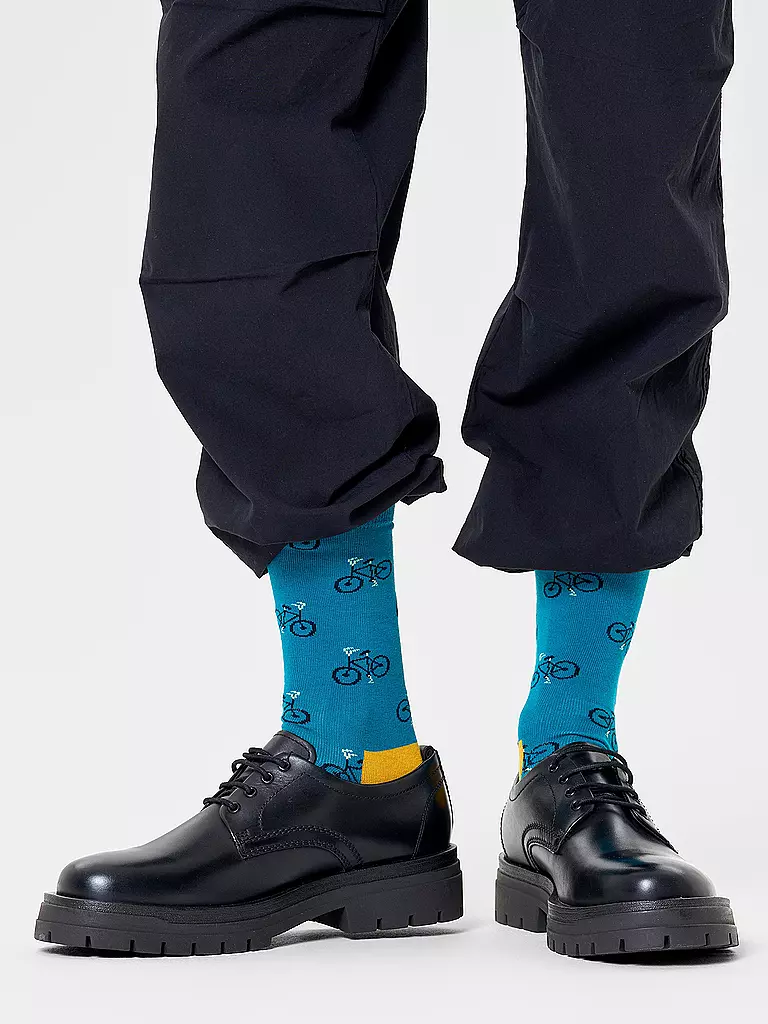 HAPPY SOCKS Herren Socken 41-46 BIKE turquoise petrol