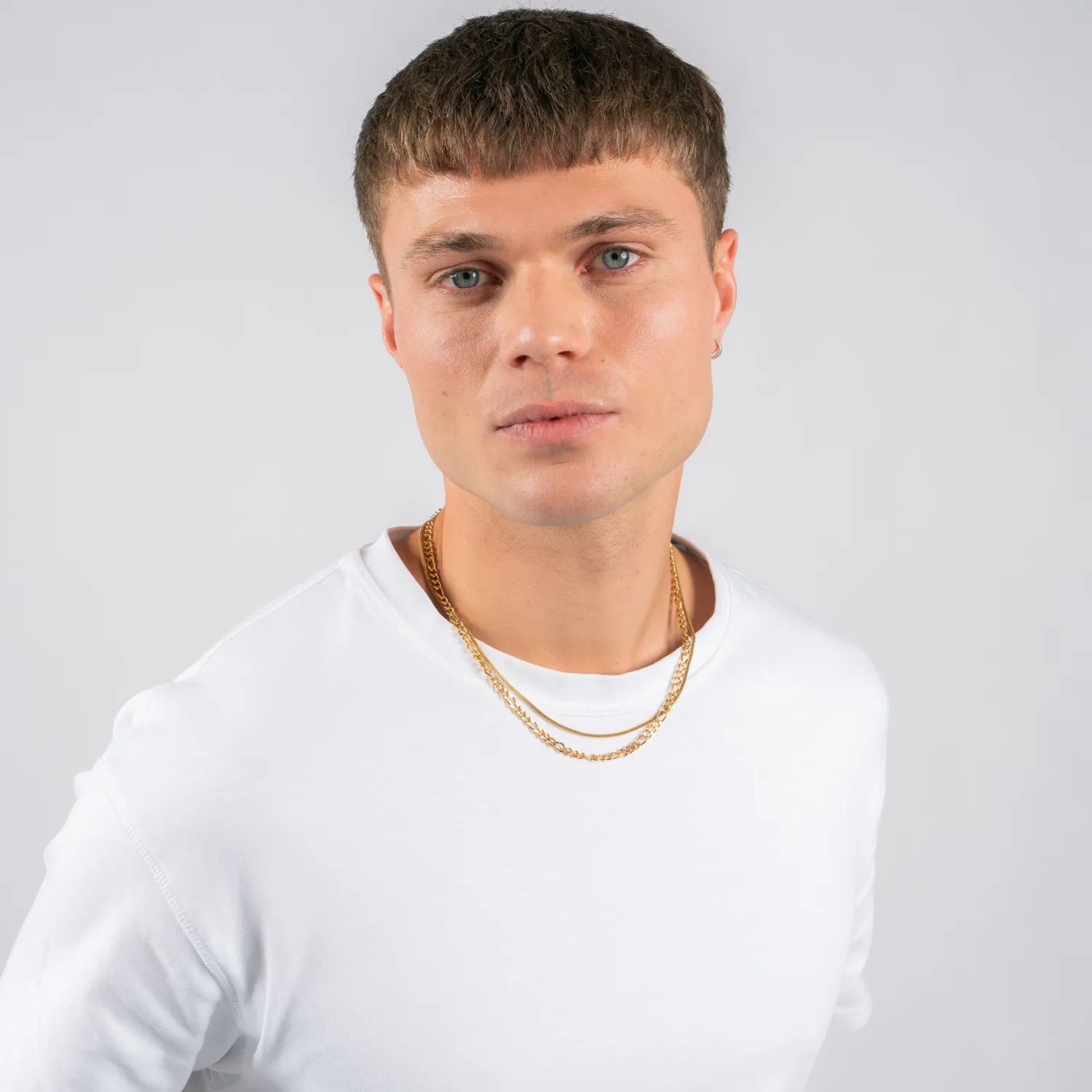Tom Morris Mini Box Chain Halskæde 18 kt. Forgyldt Rustfrit Stål TM00025