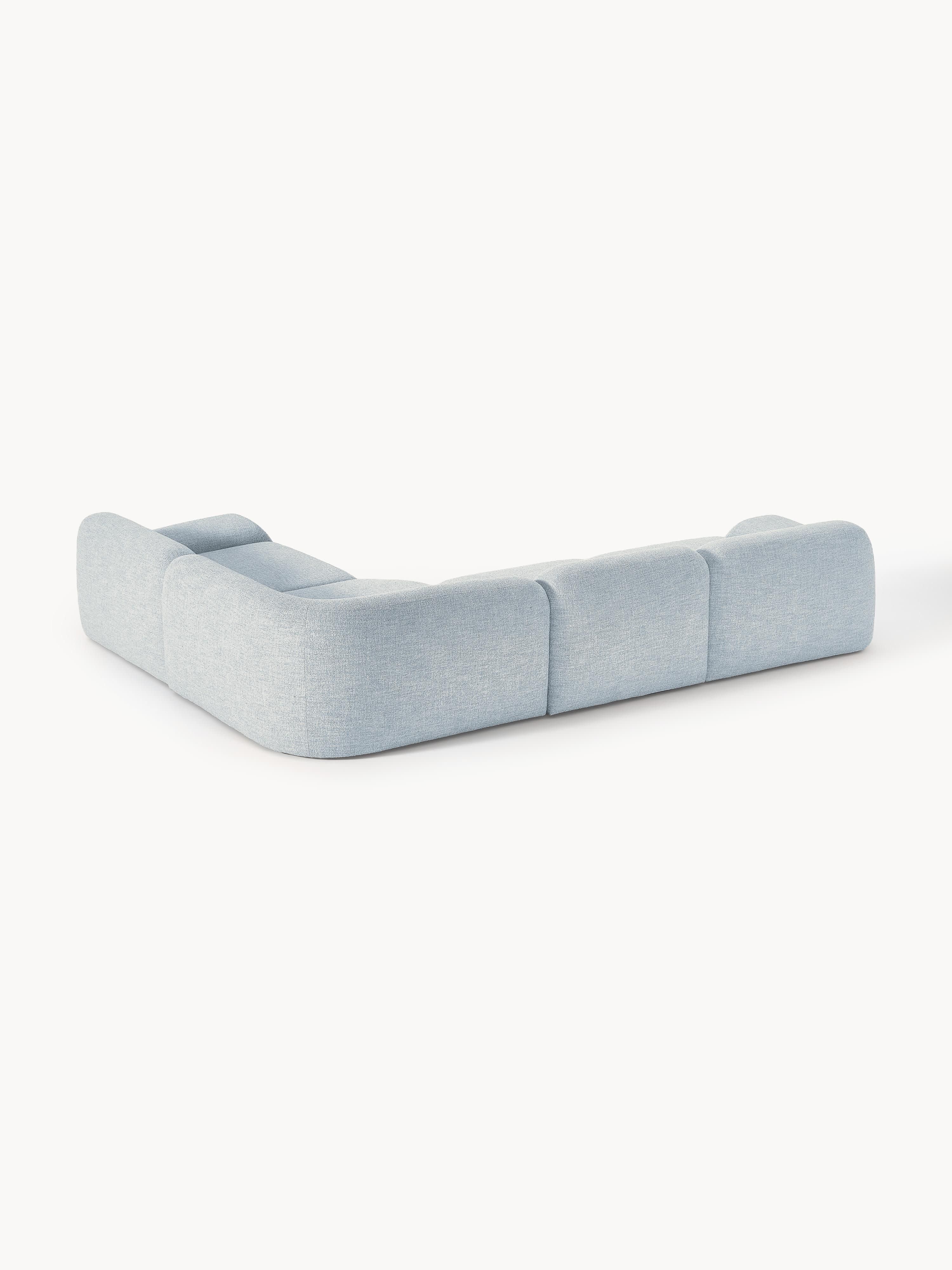 Modulaire hoekbank Wolke (4-zits) van bouclé
