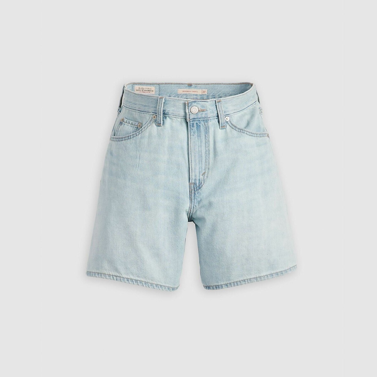 LEVI'S<br>Shorts folgados de cintura alta em mistura de linho