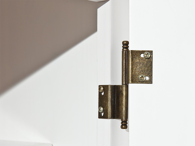 Drehtürenschrank HAKON - weiß - Massivholz - 95 cm breit