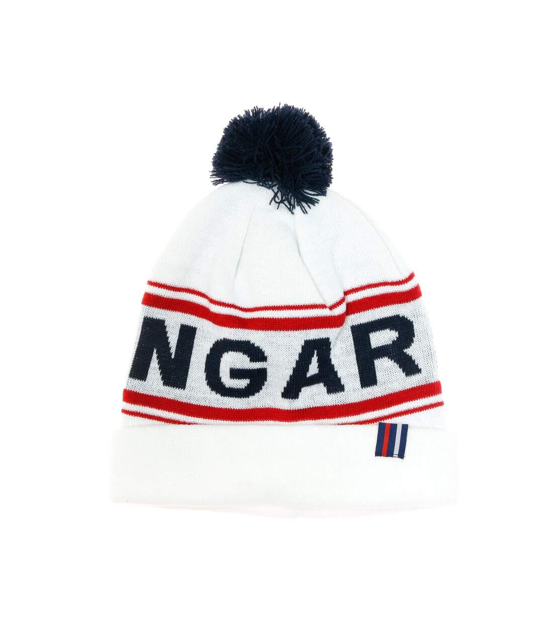 Bonnet blanc homme Hungaria Pompom