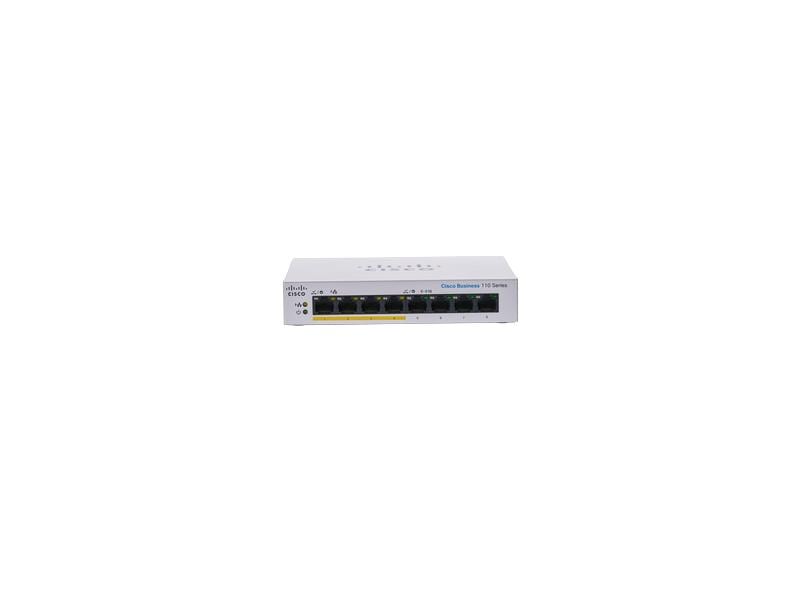 Cisco PoE Switch CBS110-8PP-D-EU 8 Port Unmanaged Switches der Cisco Business 110-Serie