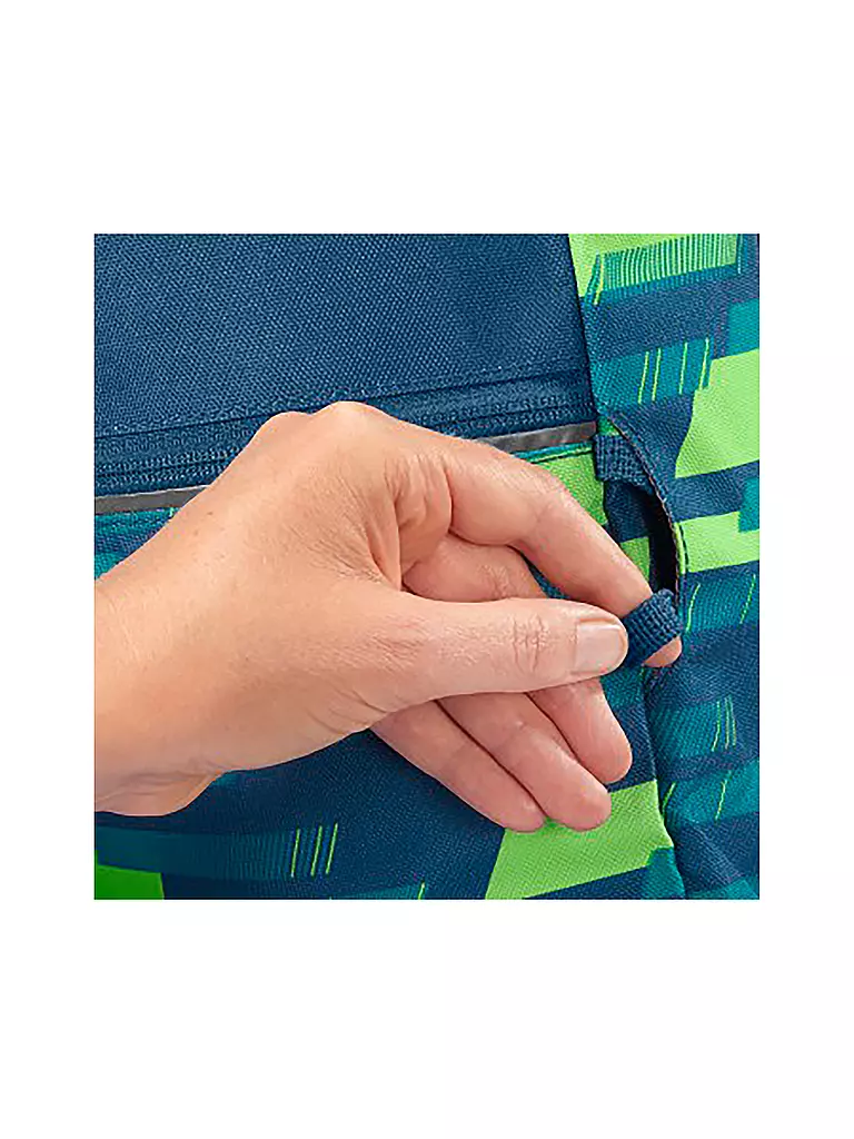 COOCAZOO Turnbeutel Lime Stripe blau