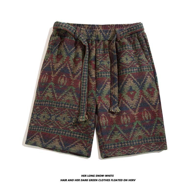 FORSETI - Shorts met trekkoord en print