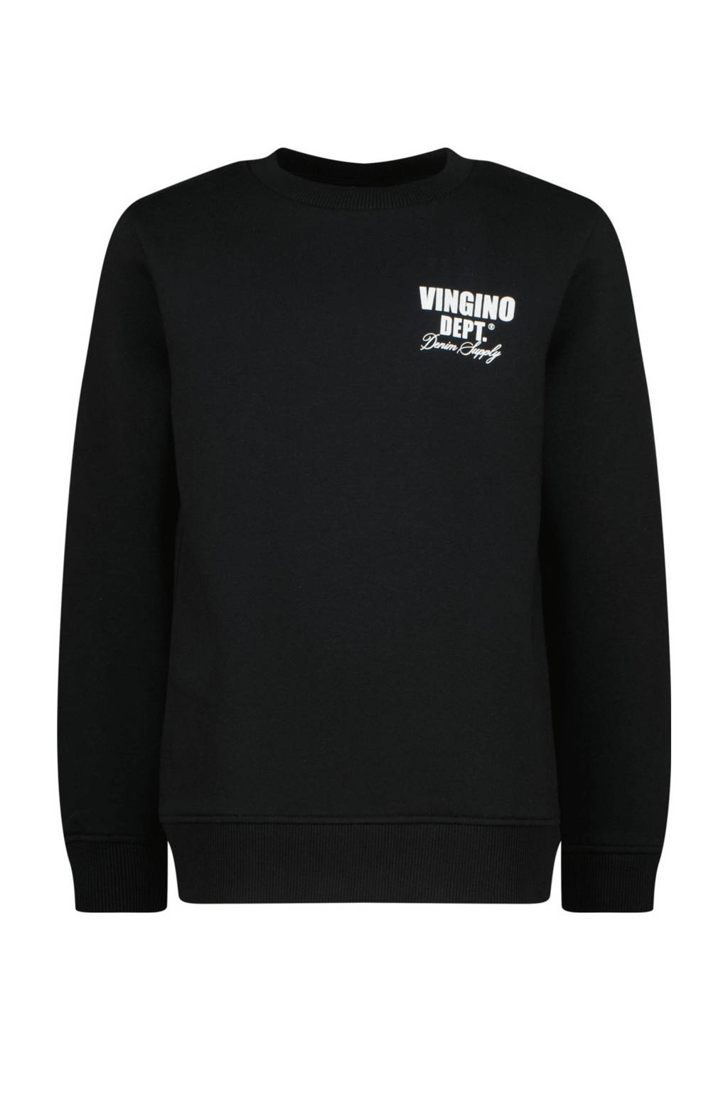 Vingino sweater Basic met printopdruk zwart