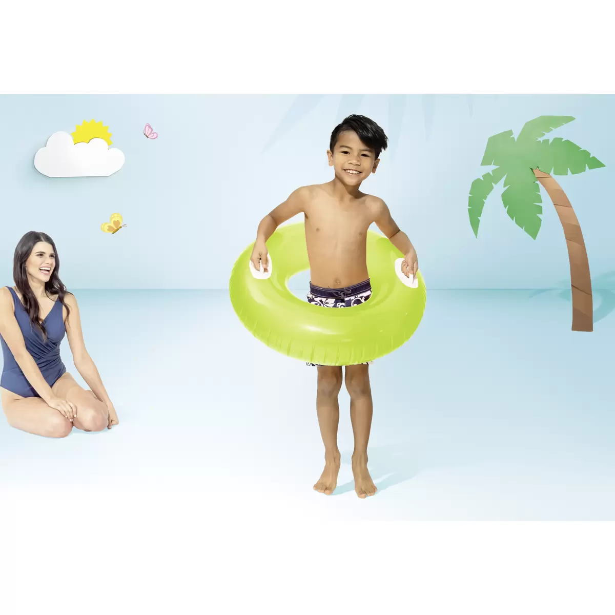 Schwimmring Intex gelb,grün,pink