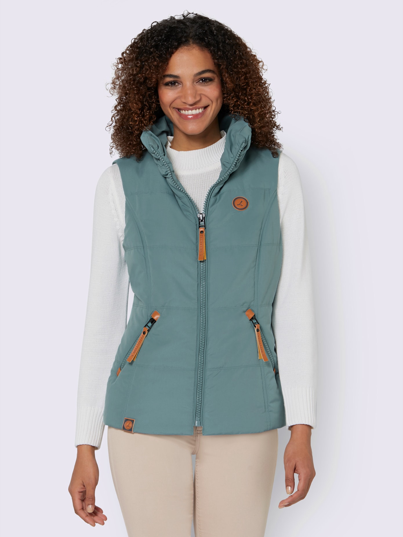 Gilet matelassé joli aspect contrasté