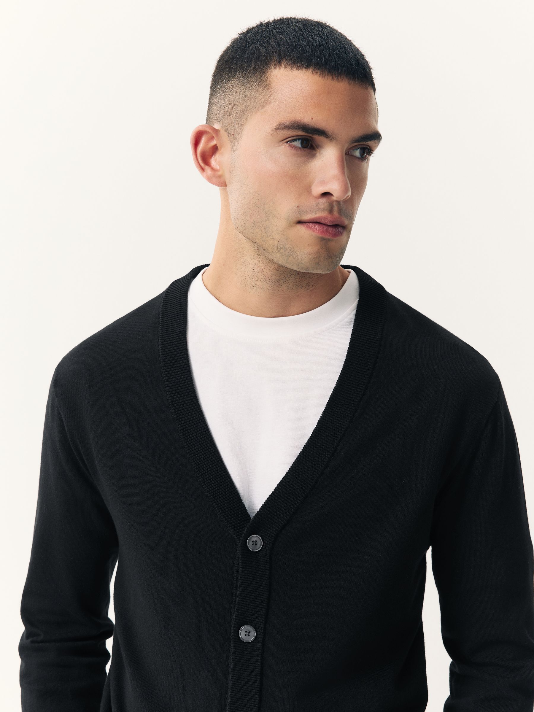 Zwart - Regular-fit vest met hoog katoengehalte