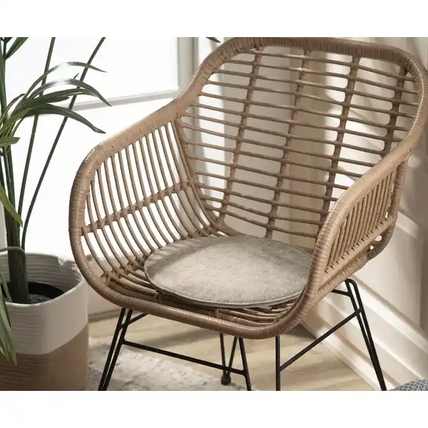 Sitzkissen in Filzoptik 2er-Set beige