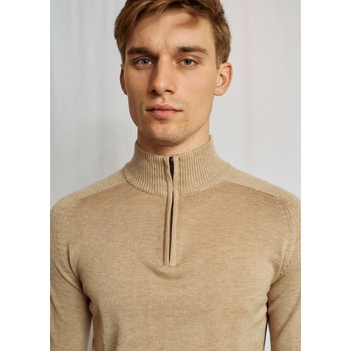 Bruun & Stengade Pelle Striktrøje, Sand, XL