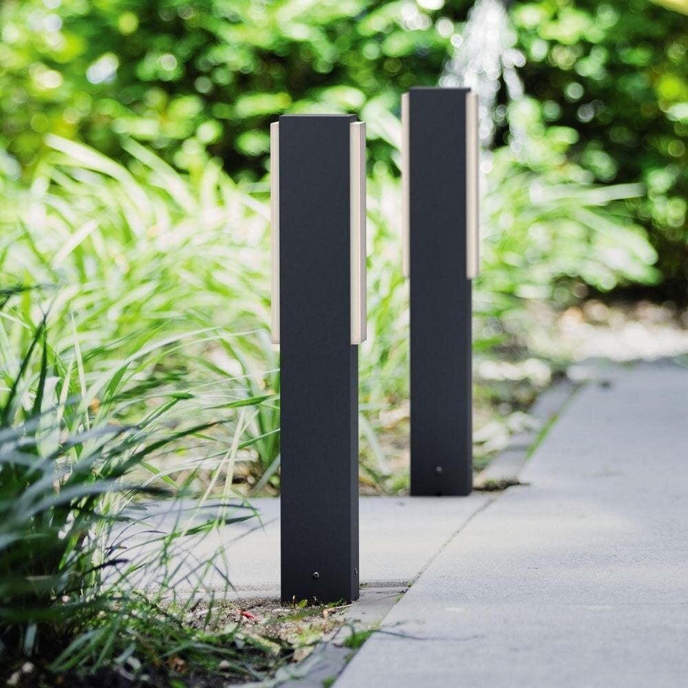 LED sokkellamp Stratosphere in antraciet en wit 2x 1,9W 800lm IP44