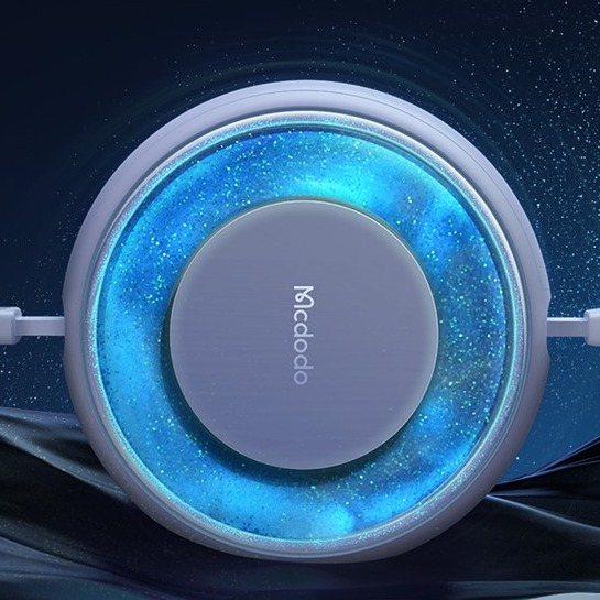 (1m) 3.5A 3in1 Ausziehbares USB A auf Lightning / Micro USB / USB C Ladekabel LED Leuchtendes Datenkabel - Blau