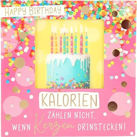 Depesche 3D Klappkarte mit Musik und Licht, Glückwunsch-Karte zum Geburtstag