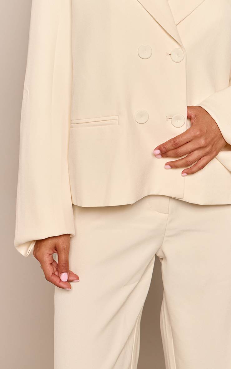 Citron Blazer Croisé Ajusté Ensemble Coordonné