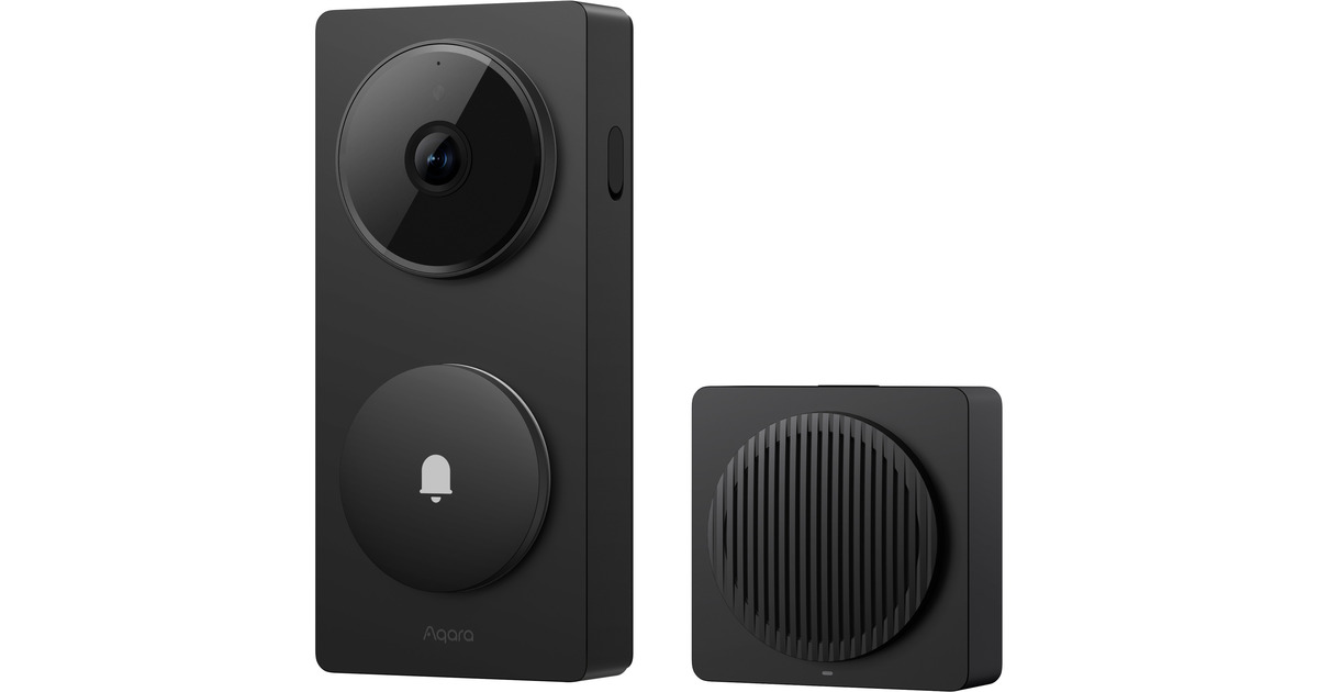 AqaraSlimme Video Deurbel G410 Select  (Zwart, Wifi, Bluetooth, Zigbee, Matter)