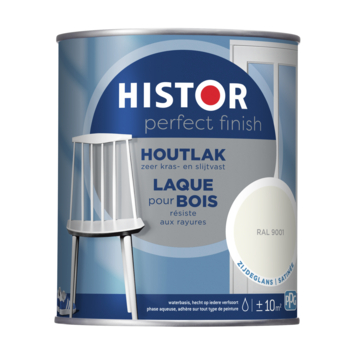 Histor Perfect Finish houtlak zijdeglans RAL 9001 wit 750 ml