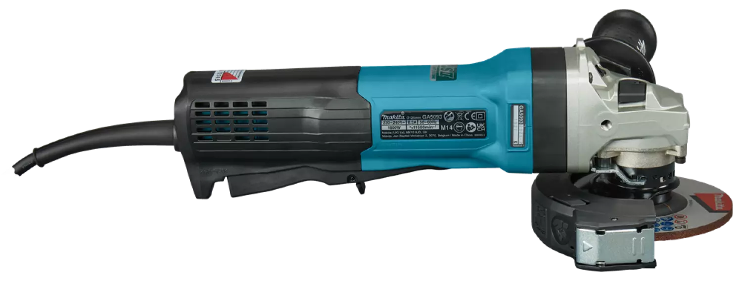 Makita GA5093X01 230 V Haakse slijper - 125 mm - 1900W - softstart