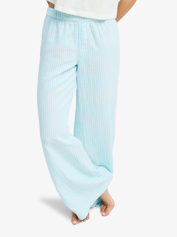 Sun Spell Pantalon taille élastique Blanc Femme
