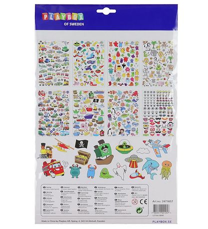 Playbox Stickers - 500 st. Fahrzeuge/Boote/Tier/m. m.